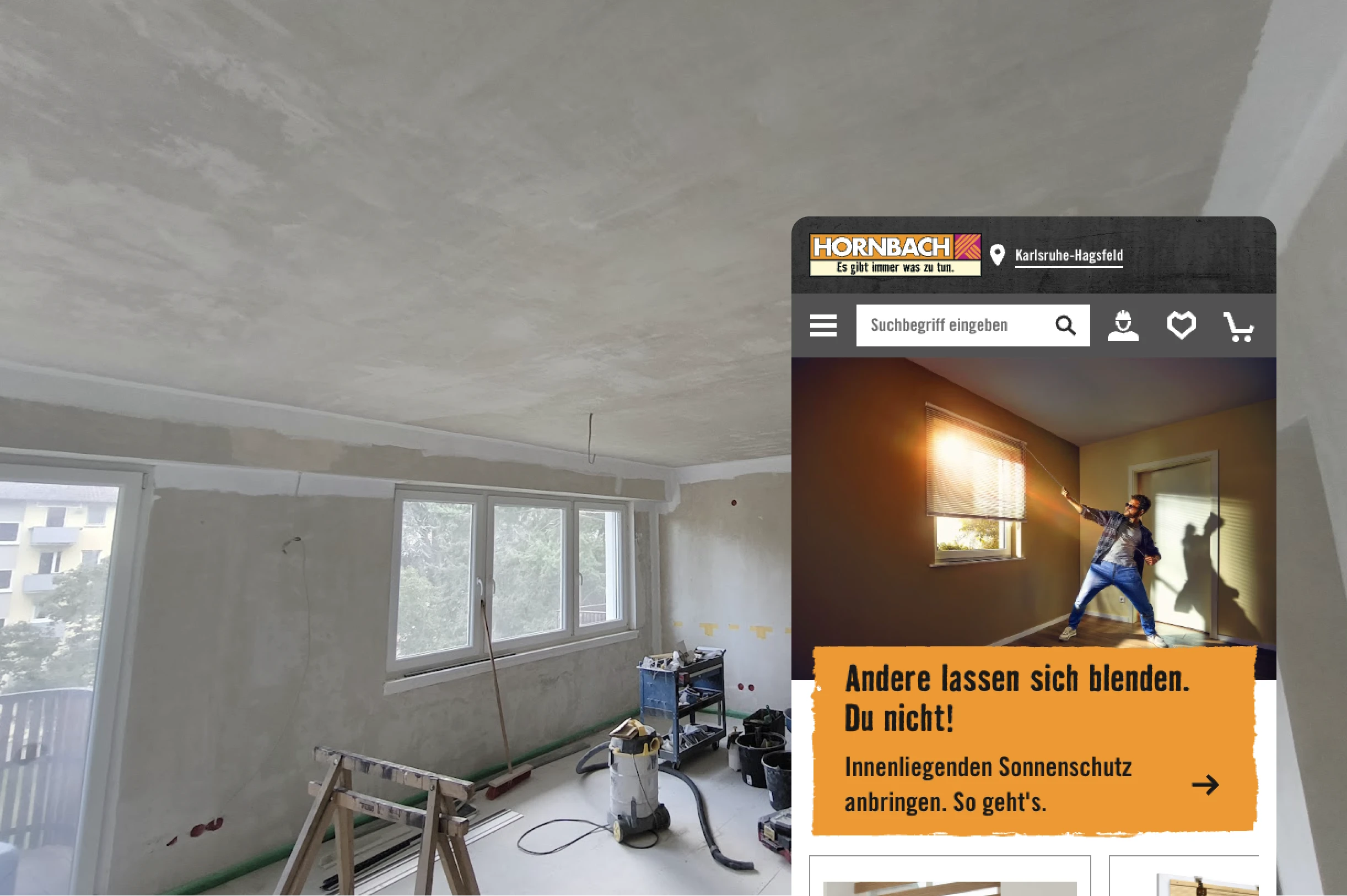 HORNBACH E-Commerce Projekt – UX Design Screens