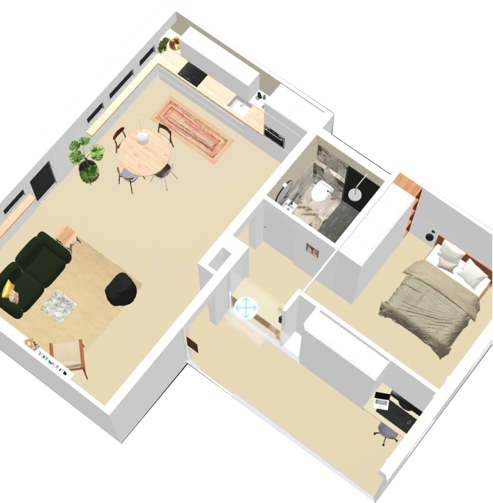 3D-Visualisierung der Wohnung
