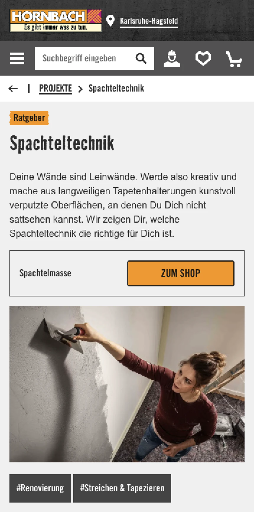 HORNBACH CMS Mobile Komponenten