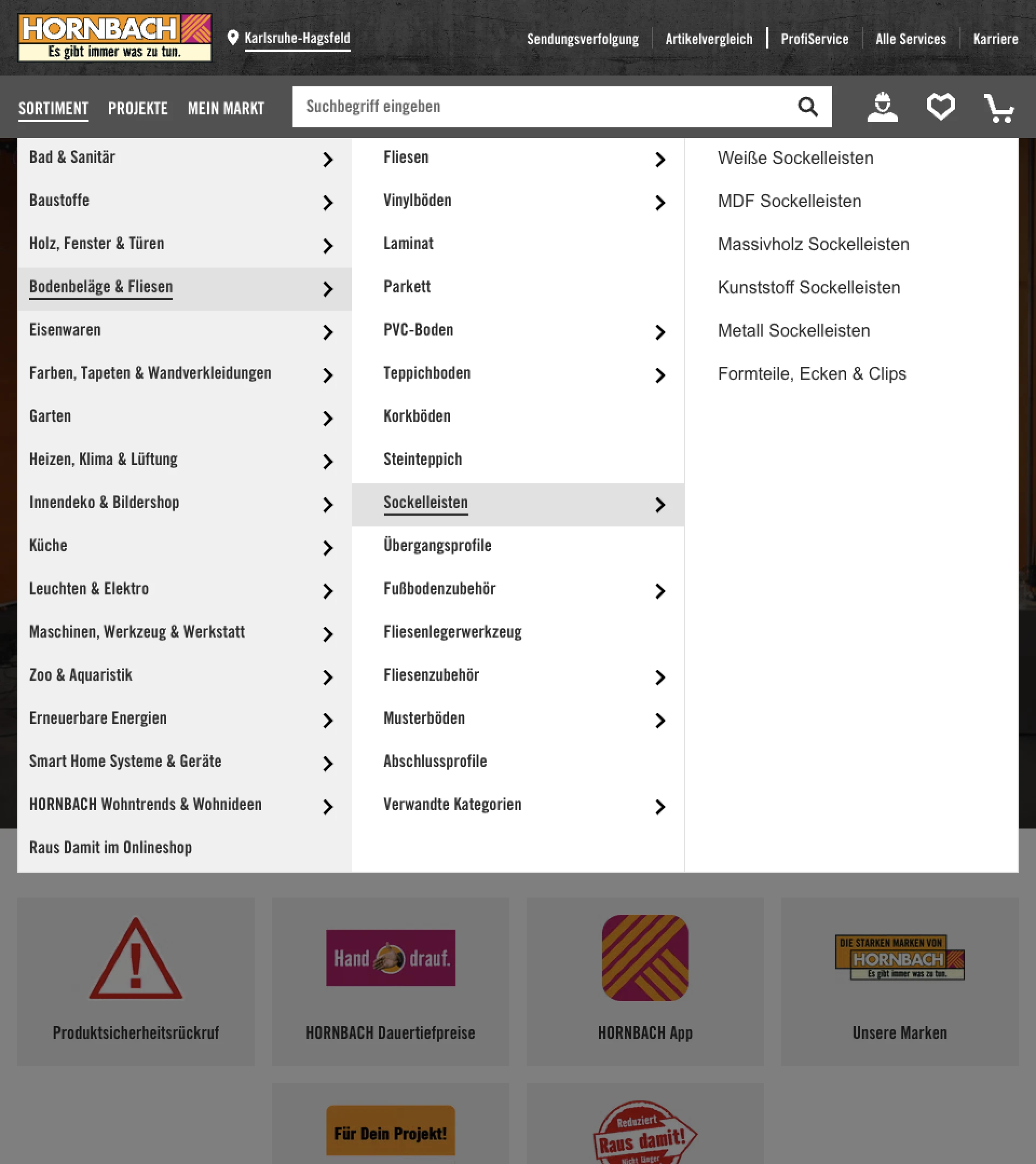 HORNBACH Produktdetailseite Desktop