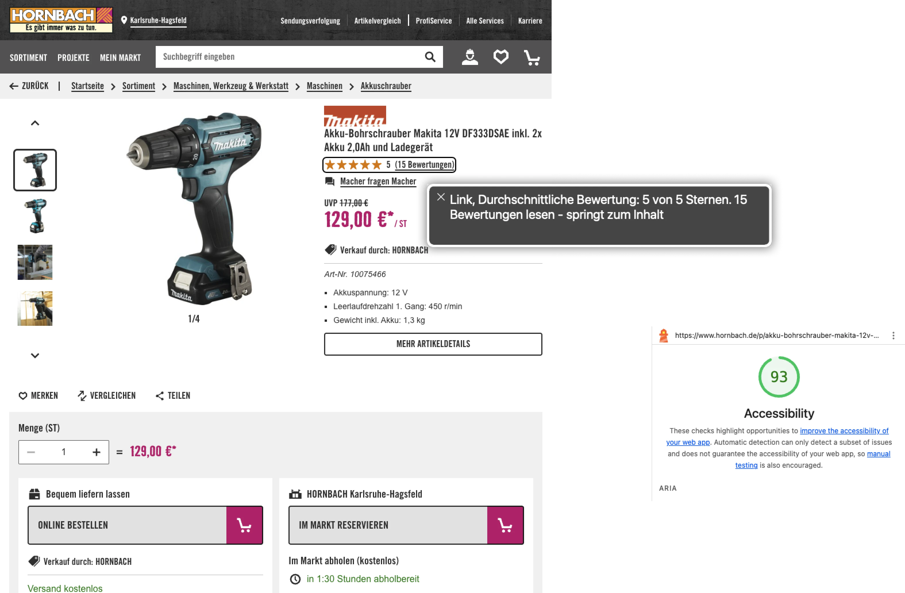 HORNBACH PDP Accessibility