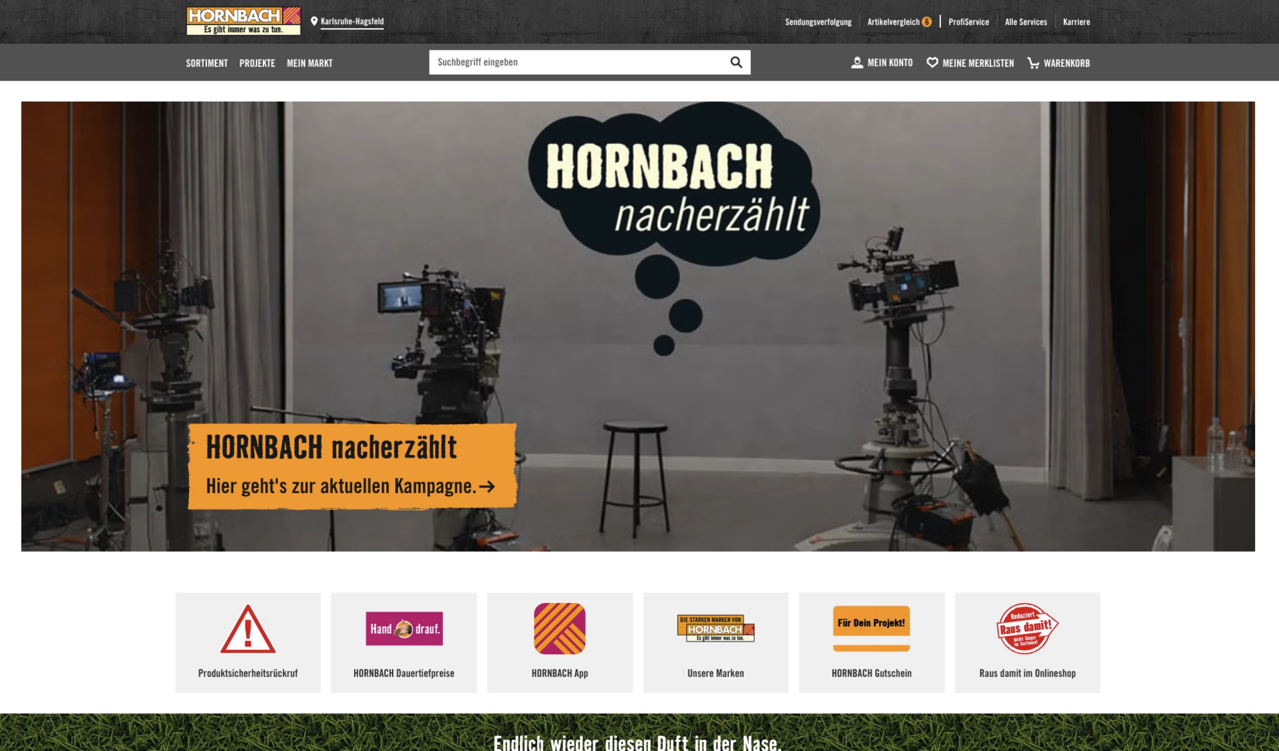 HORNBACH Startseite Desktop